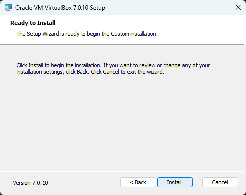 Installing VirtualBox 4